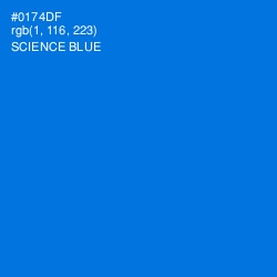 #0174DF - Science Blue Color Image
